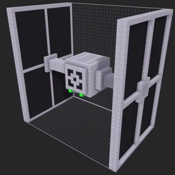 Video: How to model a TIE Fighter in MagicaVoxel